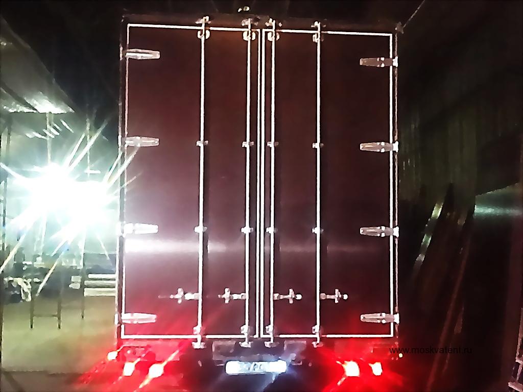 Ворота на грузовик Scania, изготовлены и смонтированы в Москве компанией «Москватент»